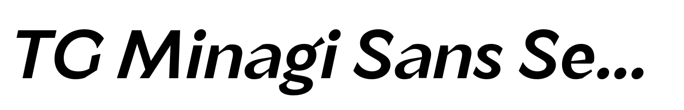 TG Minagi Sans Semi Bold Oblique
